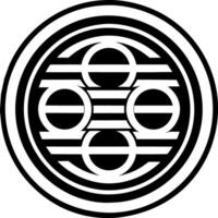 Stacked circles symbol icon in glyph style vector