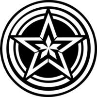 Hobo star symbol icon in solid style vector