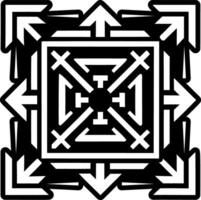 A filled style icon of arrows hobo symbol vector