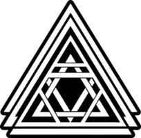 Stacked triangles symbol icon in filled style vector