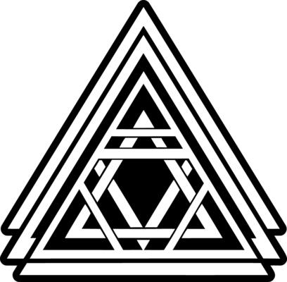 Stacked triangles symbol icon in filled style