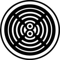 Concentric shape symbol icon in glyph style vector