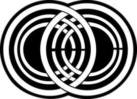 A solid style icon of overlapping hobo symbol vector