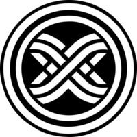 Intersecting hobo symbol icon in solid style vector