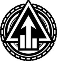 A filled style icon of upward arrow symbol vector