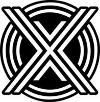 Alright code icon in glyph style vector