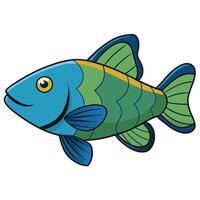 Parrotfish Line Art Design vector