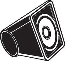 Minimalist Speaker Design Coloring Page, White Background vector