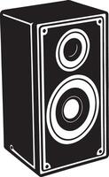Audio Speaker Coloring Page Design on Clean White Background vector