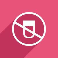 Illustration Design Icon prohibited from drinking while fasting, Islamic Ramadan Icon vector