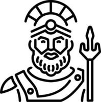 A line style icon of greek deity vector