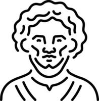 A line style icon of roman poet vector