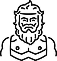 A line style icon of greek character vector