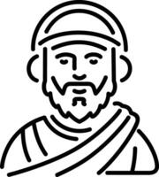 A line style icon of pontifex character vector