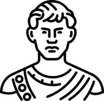A line style icon of agrippa character vector