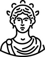 A line style icon of livia portrait vector