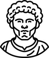 A line style icon of lucius verus vector