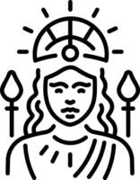 A line style icon of mater matuta goddess vector