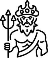 A linear icon of ancient mercury god vector