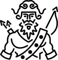 A lien style icon of orion hunter vector