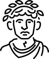 A line style icon of ovid poet vector