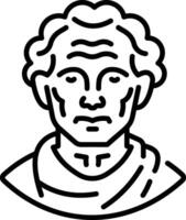 Cicero character icon in linear style vector