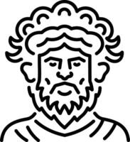 A line style icon of ancient roman deity vector