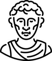 A line style icon of julius character vector