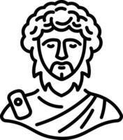 A line style icon of lepidus character vector