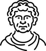 A line style icon of pliny portrait vector