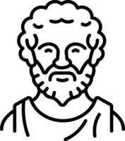 A line style icon of junius brutus vector