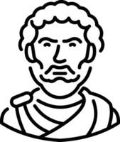 Diocletian icon in linear style vector