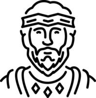 Augustus character icon in linear style vector