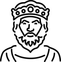 A line style icon of quirinus god vector