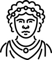 A character from roman mythology, line style icon vector