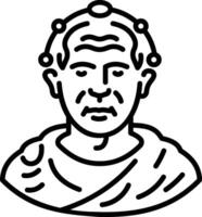 A line style icon of roman orator vector