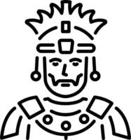 Roman soldier icon in linear style vector