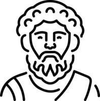 Scientist character icon in linear style vector