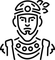 A lien style icon of roman trajan vector