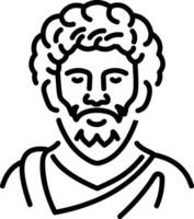Sulla dictator icon in line style vector