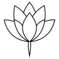 Thin elongated petals forming a delicate lotus flower design vector