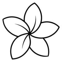 Bold abstract design of a plumeria flower vector