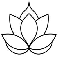 Lotus flower with small bud and intricate details vector