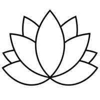 Lotus flower with concentric petals forming circular patterns vector