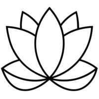 Symmetrical layered petals forming an elegant lotus flower vector