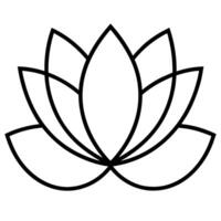 Lotus flower with overlapping lines creating intricate patterns vector
