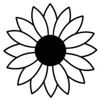 Sunflower with textured center and unique petal patterns vector
