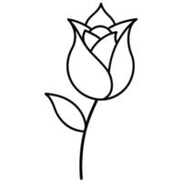 Rosebud featuring subtle line accents for a delicate look vector
