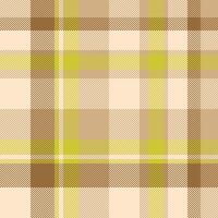 Stylish beige, brown, and lime green plaid pattern. Perfect for textile design, website backgrounds, or fashion projects. vector