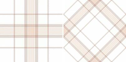 Texture fabric seamless of tartan check textile with a pattern plaid background. Set in trendy colors for casual menswear fashion in daily style. vector